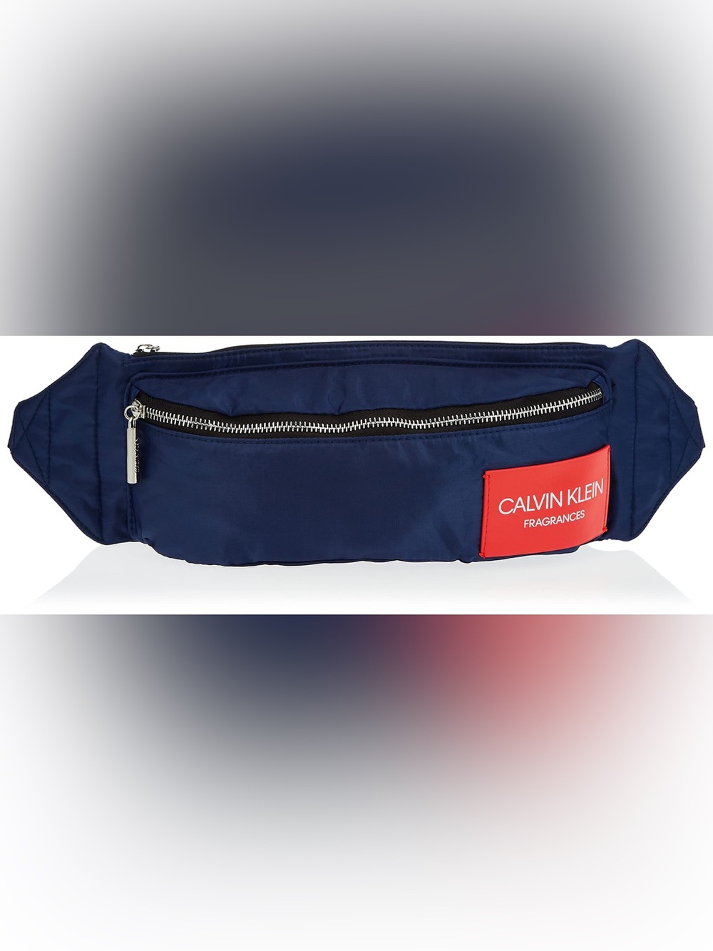 NWT Calvin Klein Navy Blue Belt Bag with Red Logo Patch Unisex